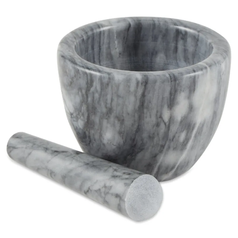 Grey Marble Mortar & Pestle- Kitchen Tools