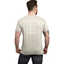 Guinness Harp Beige Premium Tee (Medium)- Shirts & Sweaters|Cultural Icons