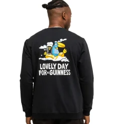 Guinness "Lovely Day" Black Longsleeve Sweatshirt- Shirts & Sweaters|Cultural Icons