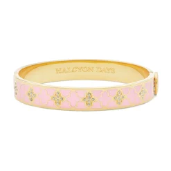 Halcyon Days Agama Sparkle Pink & Clear Hinged Bangle- Bracelets & Bangles