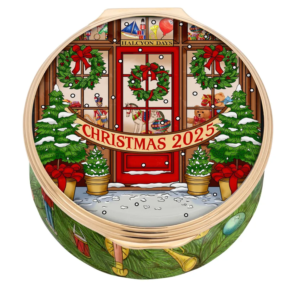 Halcyon Days 2025 Annual Christmas Enamel Box 'The Wonder of Christmas'- Halcyon Days Enamels