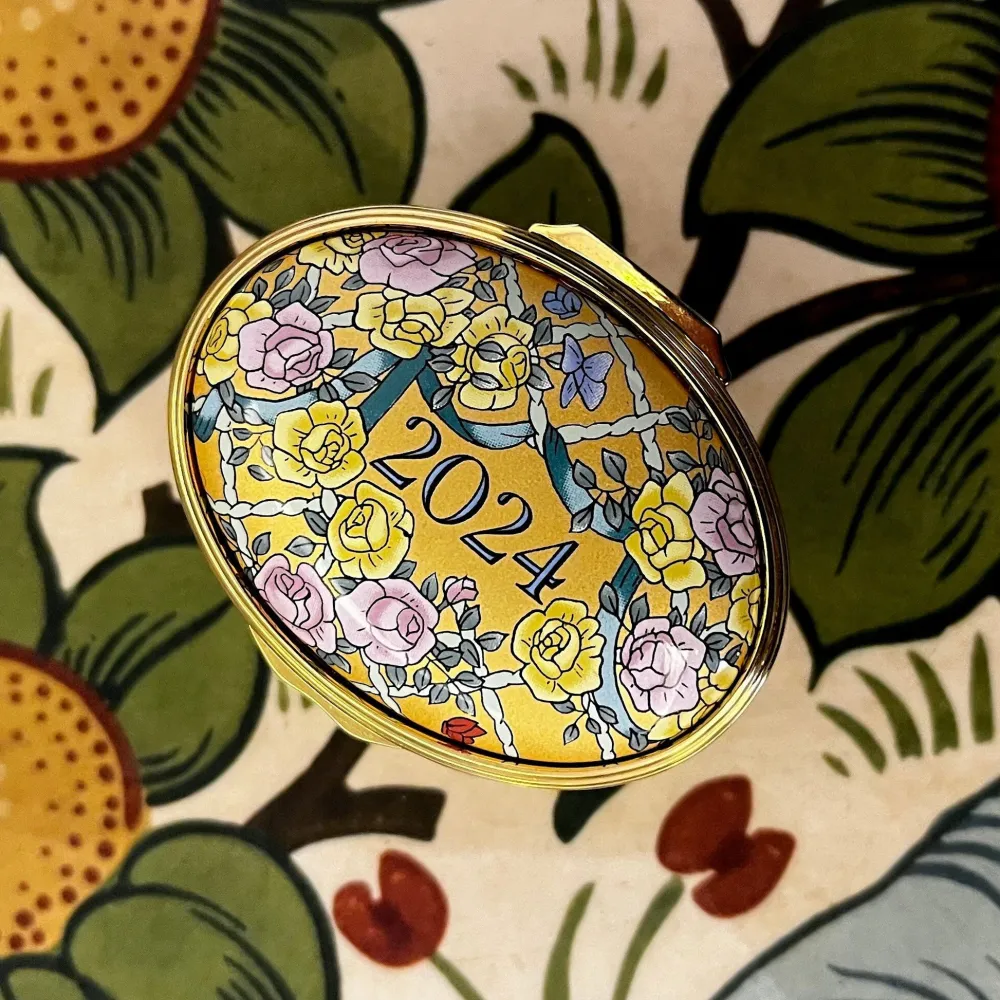 Halcyon Days 2024 Annual Enamel Trinket Box- Halcyon Days Enamels