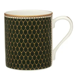 Halcyon Days Antler Trellis Dark Green Mug- Halcyon Days China|Halcyon Days