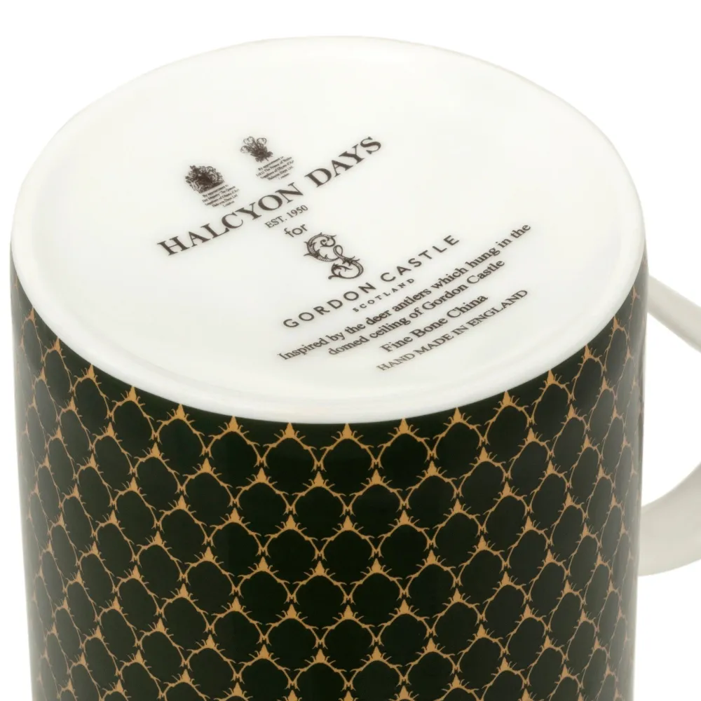 Halcyon Days Antler Trellis Dark Green Creamer- Halcyon Days China|Halcyon Days
