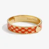 Halcyon Days Bee Sparkle Trellis Orange & Gold Hinged Bangle- Bracelets & Bangles
