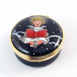 Halcyon Days Cherub Singing Enamel Box- Home Accents|Halcyon Days Enamels