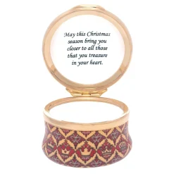 Halcyon Days Christmas 2022 Enamel Box- Halcyon Days Enamels