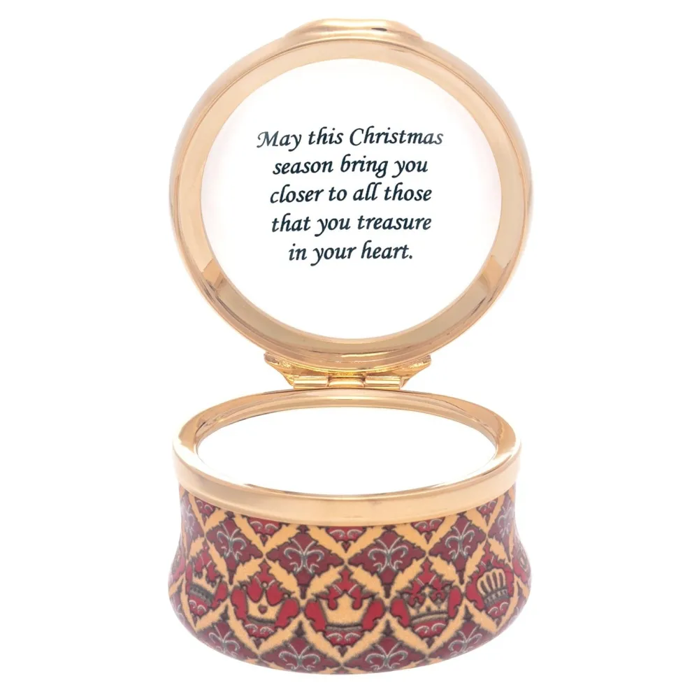 Halcyon Days Christmas 2022 Enamel Box- Halcyon Days Enamels