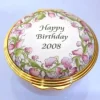 Halcyon Days Happy Birthday 2008 Trinket Box- Halcyon Days Enamels