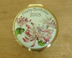 Halcyon Days Happy Birthday 2005 Trinket Box- Halcyon Days Enamels