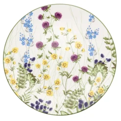 Halcyon Days Highgrove Wildflower Meadow 8" Coupe Plate- Halcyon Days China|Halcyon Days