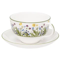 Halcyon Days Highgrove Wildflower Breakfast Cup & Saucer- Halcyon Days China|Halcyon Days