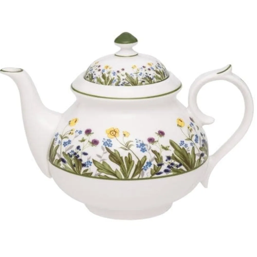 Halcyon Days Highgrove Wildflower Teapot- King Charles Iii|Halcyon Days China