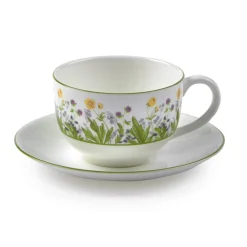 Halcyon Days Highgrove Wildflower Teacup & Saucer- King Charles Iii|Halcyon Days China