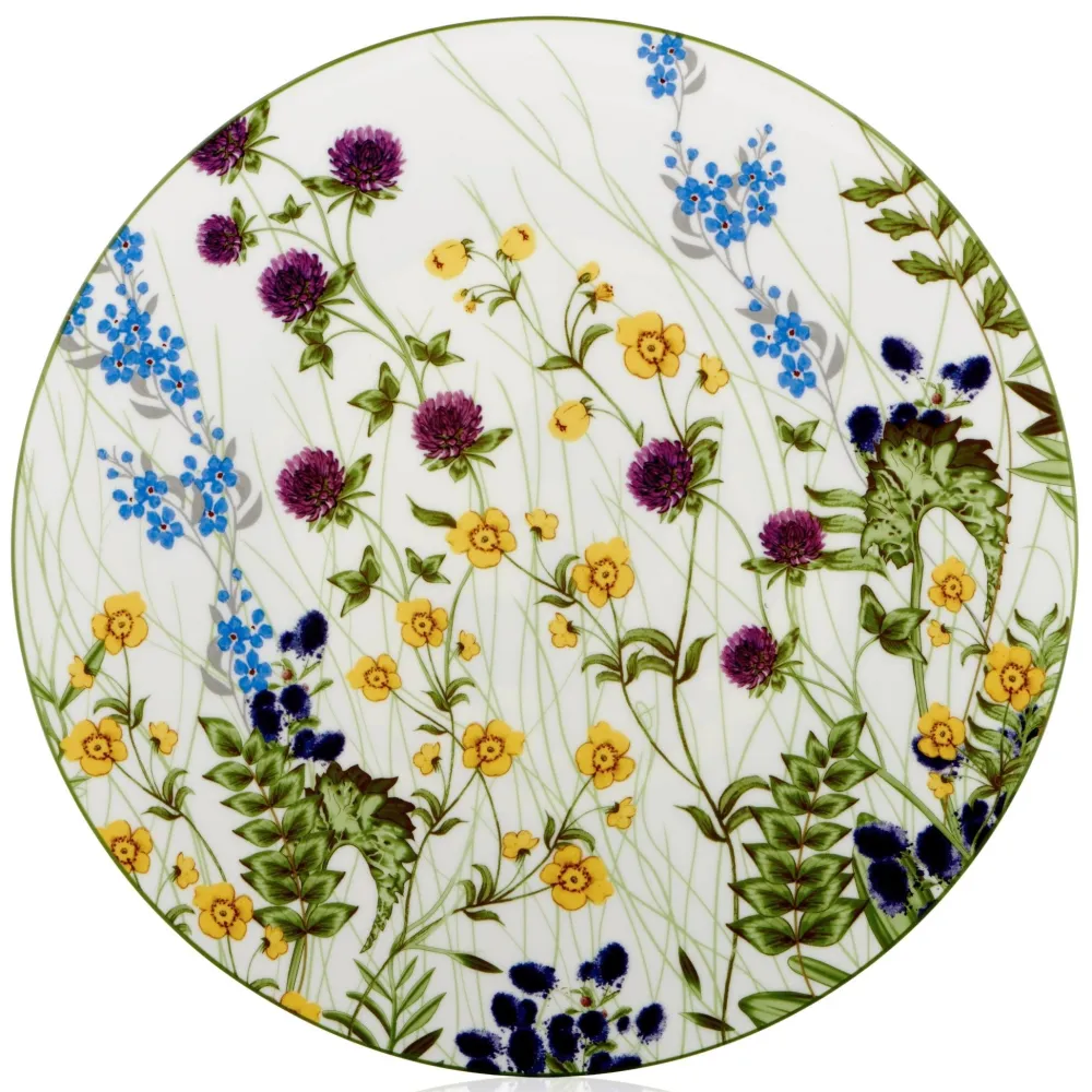 Halcyon Days Highgrove Wildflower Dinner Plate- King Charles Iii|Halcyon Days China