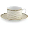 Halcyon Days Ivory Antler Trellis Teacup & Saucer- Halcyon Days China|Halcyon Days