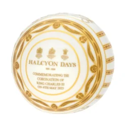 Halcyon Days King Charles Coronation Gold 4" Bauble- King Charles Iii|Halcyon Days China