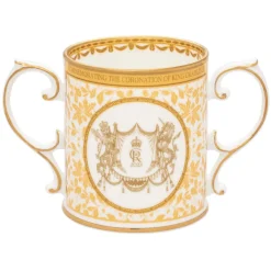 Halcyon Days King Charles Coronation Gold Loving Cup- King Charles Iii|Halcyon Days China