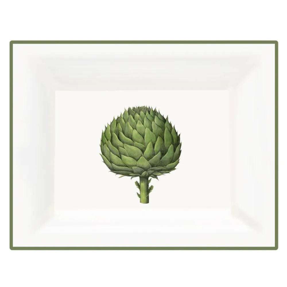 Halcyon Days Kitchen Garden Artichoke Rectangular Trinket Tray- Trays|Home Accents