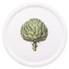Halcyon Days Kitchen Garden Artichoke Round Birchwood Tray- Trays|Tea Trays