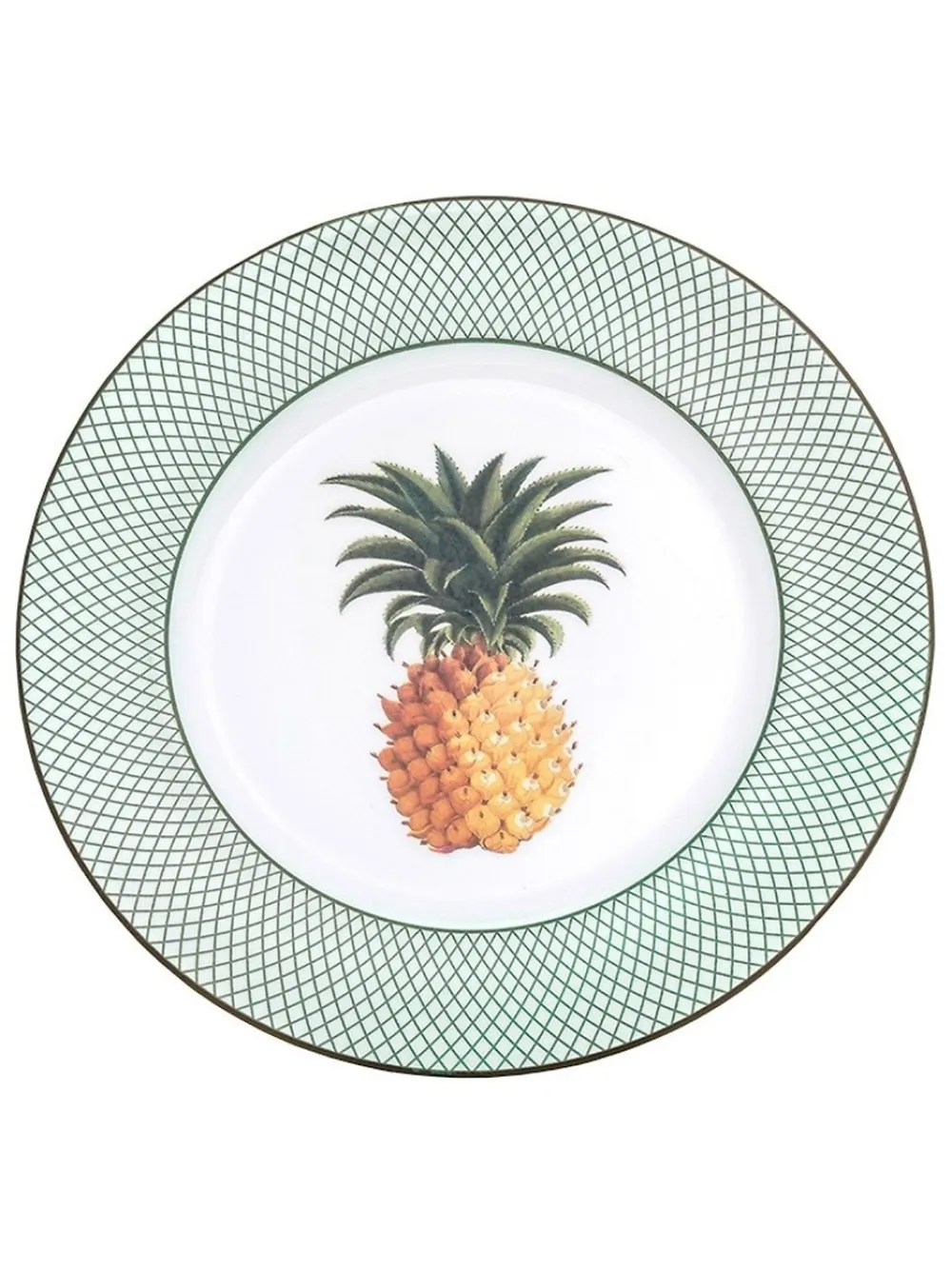 Halcyon Days Kitchen Garden Pineapple Trellis Dinner Plate- Halcyon Days China|Halcyon Days