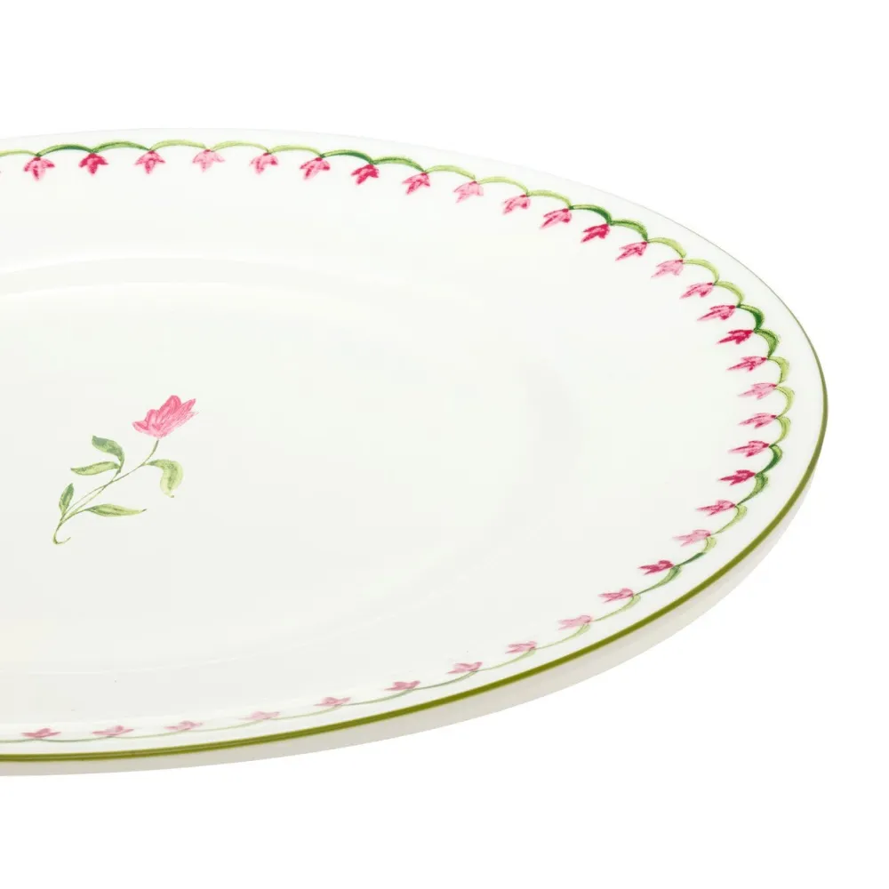 Halcyon Days Nina Campbell Marguerite Pink Salad Plate- Halcyon Days China|Halcyon Days
