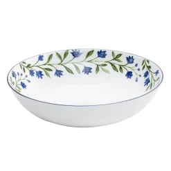 Halcyon Days Nina Campbell Marguerite Blue Serving Bowl- Halcyon Days China|Halcyon Days