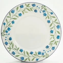 Halcyon Days Nina Campbell Marguerite Blue Dinner Plate- Halcyon Days China|Halcyon Days