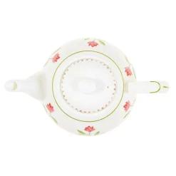 Halcyon Days Nina Campbell Marguerite Pink Teapot- Halcyon Days China|Halcyon Days