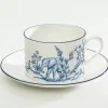 Halcyon Days Nina Campbell Serengeti Elephant Teacup & Saucer- Halcyon Days China|Halcyon Days