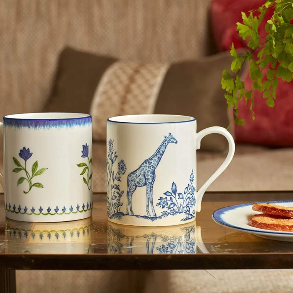 Halcyon Days Nina Campbell Serengeti Giraffe Mug- Halcyon Days China|Halcyon Days