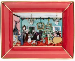 Halcyon Days Nutcracker Party Scene Trinket Tray- Halcyon Days China|Trays