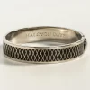 Halcyon Days Parterre Black & Palladium Hinged Bangle- Bracelets & Bangles