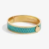 Halcyon Days Parterre Turquoise & Gold Hinged Bangle- Bracelets & Bangles