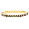 Halcyon Days Salamander Black & Gold Hinged Skinny Bangle- Bracelets & Bangles