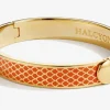 Halcyon Days Salamander Orange & Gold Hinged Bangle- Bracelets & Bangles