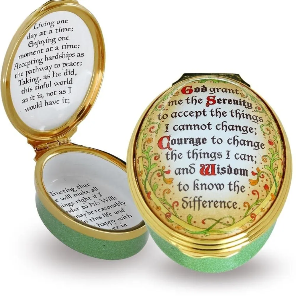 Halcyon Days The Serenity Prayer Enamel Box- Halcyon Days Enamels