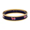 Halcyon Days Union Jack Navy & Gold Small Bangle- Bracelets & Bangles