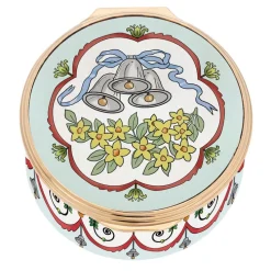 Halcyon Days Wedding Bells Enamel Box- Halcyon Days Enamels