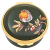 Halcyon Days Woodland Wildfire Robin Enamel Box- Halcyon Days Enamels