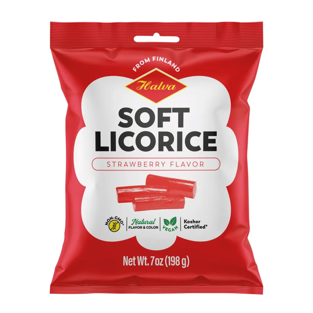 Halva European Style Strawberry Licorice Bag- Sweets