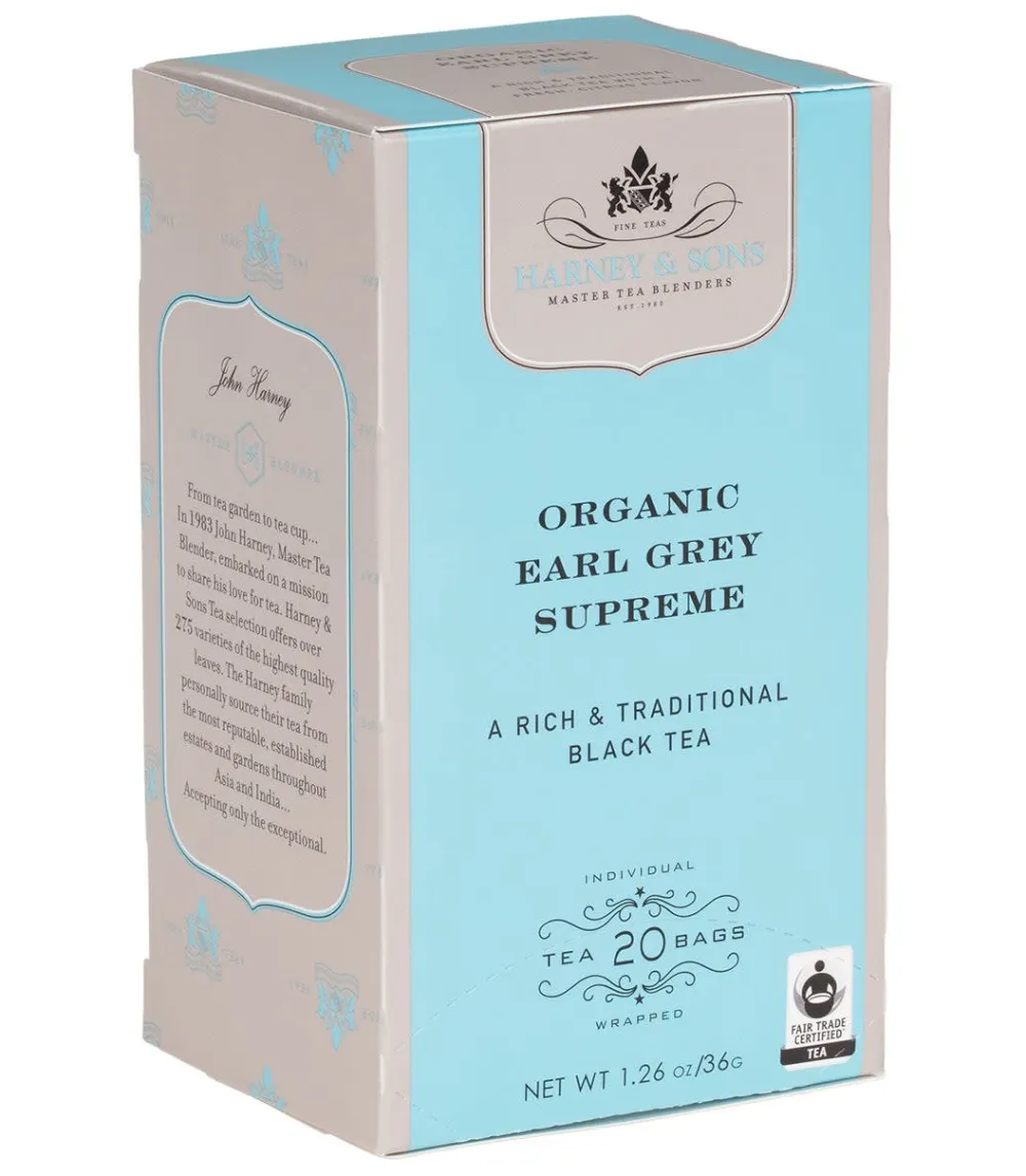 Harney & Sons Organic Earl Grey Supreme Premium 20s- Harney & Sons