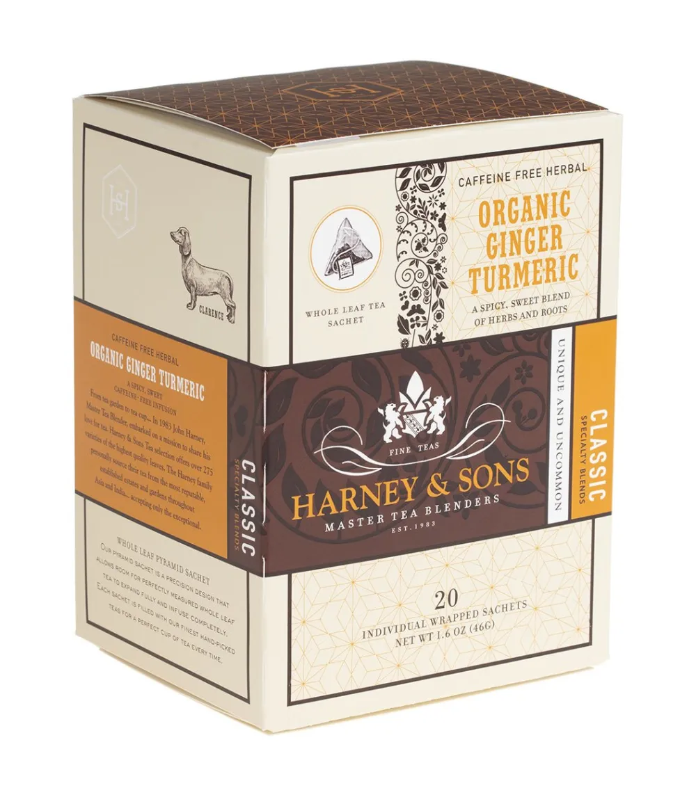 Harney & Sons Organic Ginger Turmeric Herbal 20s- Harney & Sons