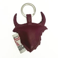 Harris Tweed Purple Check Highland Coo Keyring- Souvenirs