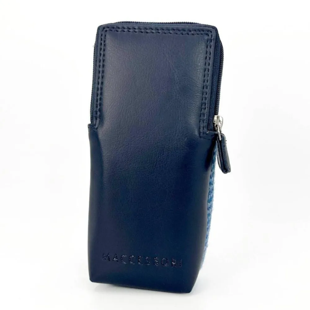 Harris Tweed Sky Blue Double Glasses Sleeve- Sunglasses & Cases