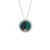 Heathergems Ness Circle Satin Silver Pendant Necklace- Necklaces & Pendants