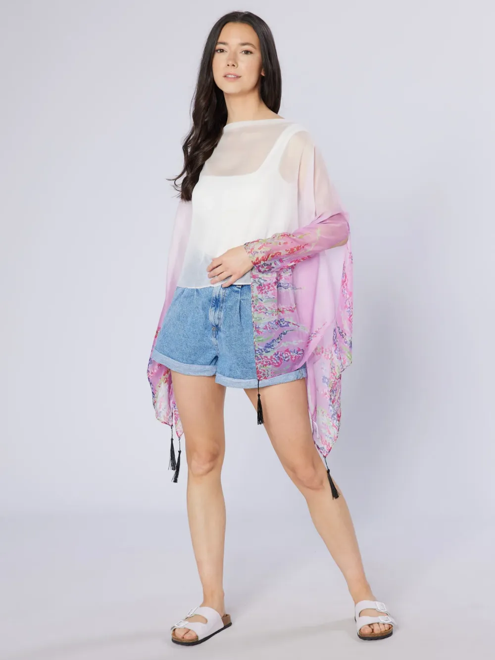 Heather Recycled Bottle Poncho- Scarves & Wraps