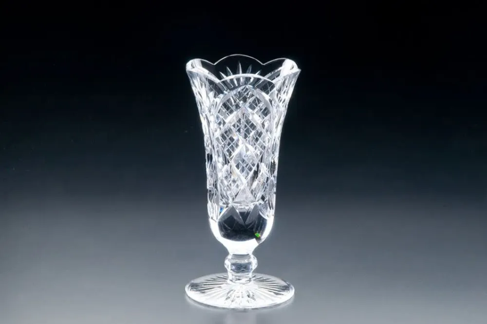 Heritage Crystal Cathedral Footed Flared Vase- Vases|Heritage Crystal