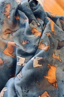 Highland Cows Recycled Bottle Scarf- Scarves & Wraps
