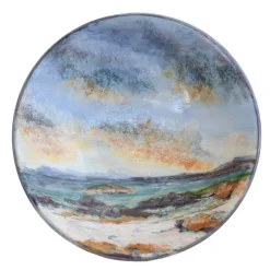 Highland Stoneware Flared Seascape Large Bowl- Home Accents|Highland Stoneware